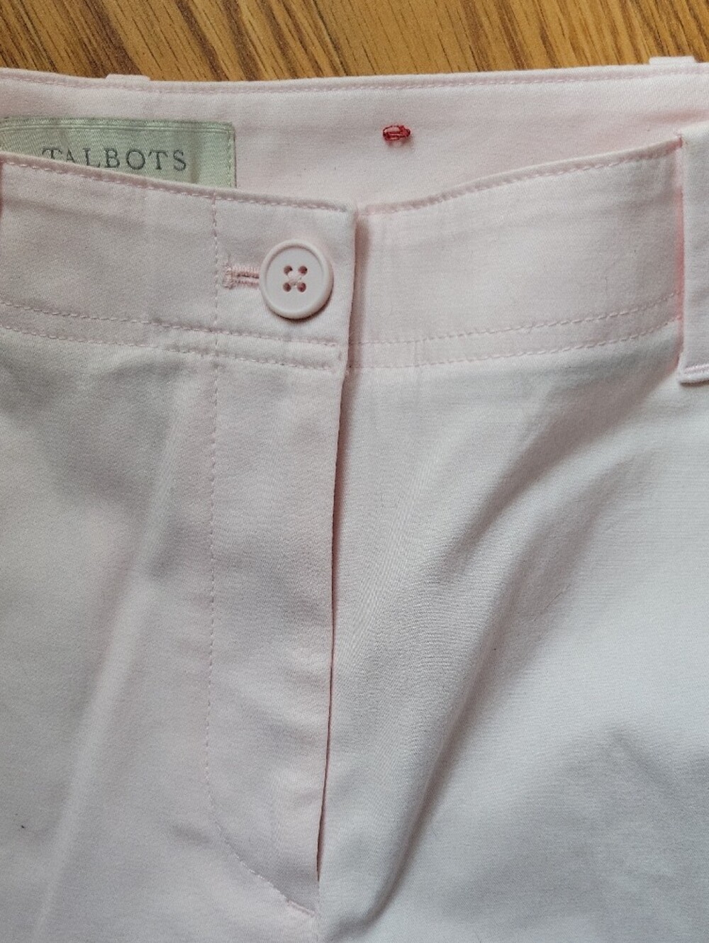 Talbots Pale Pink Tailored Cotton Bermuda Shorts - Picture 4 of 9